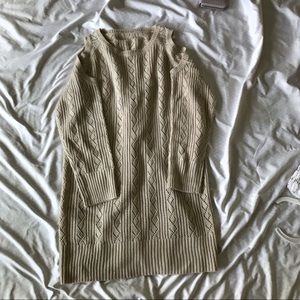 ❌SOLD❌ Vici Cable Knit Cold Shoulder Sweater
